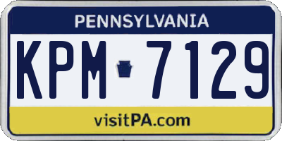 PA license plate KPM7129