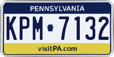 PA license plate KPM7132