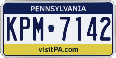 PA license plate KPM7142