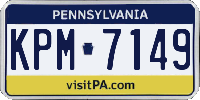 PA license plate KPM7149