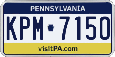 PA license plate KPM7150