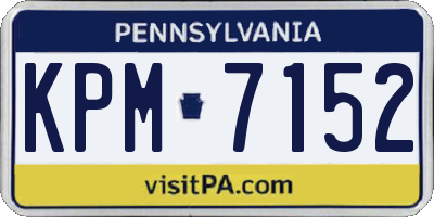 PA license plate KPM7152