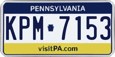 PA license plate KPM7153