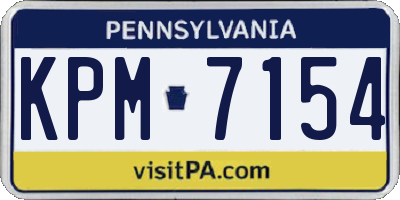 PA license plate KPM7154
