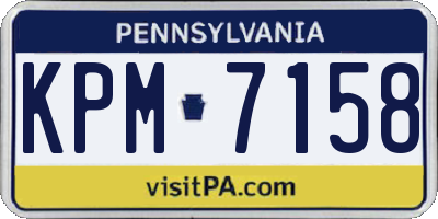 PA license plate KPM7158