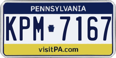 PA license plate KPM7167
