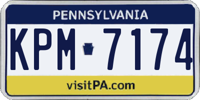 PA license plate KPM7174