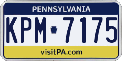 PA license plate KPM7175