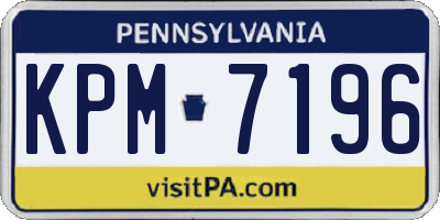 PA license plate KPM7196