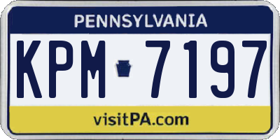 PA license plate KPM7197