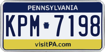 PA license plate KPM7198
