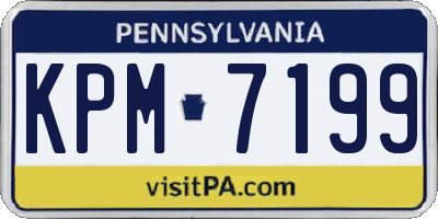 PA license plate KPM7199