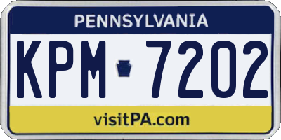 PA license plate KPM7202