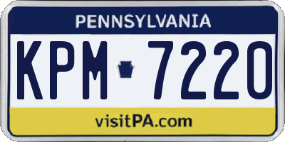 PA license plate KPM7220