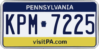 PA license plate KPM7225