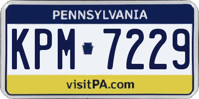PA license plate KPM7229
