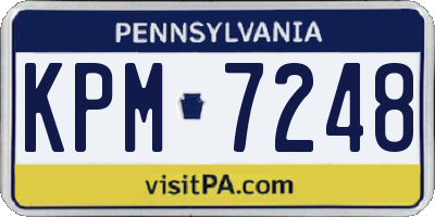 PA license plate KPM7248