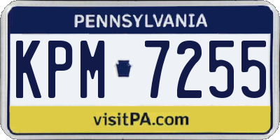 PA license plate KPM7255