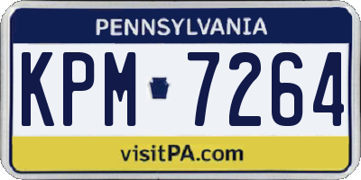PA license plate KPM7264