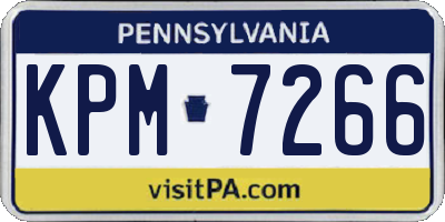 PA license plate KPM7266