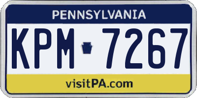 PA license plate KPM7267