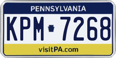 PA license plate KPM7268