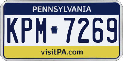 PA license plate KPM7269
