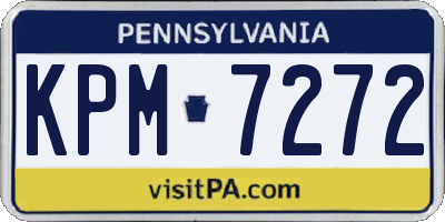 PA license plate KPM7272