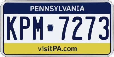 PA license plate KPM7273