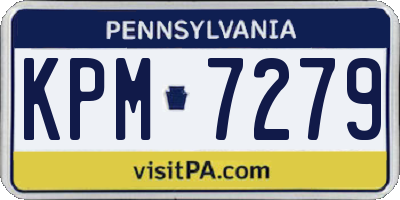 PA license plate KPM7279