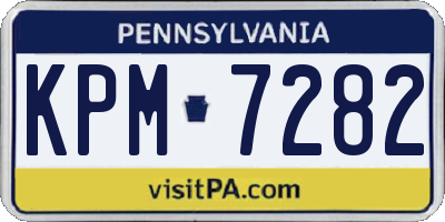 PA license plate KPM7282