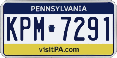PA license plate KPM7291