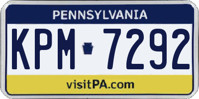 PA license plate KPM7292