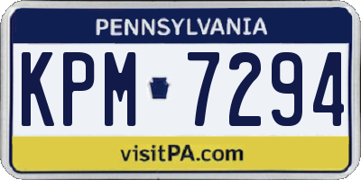 PA license plate KPM7294