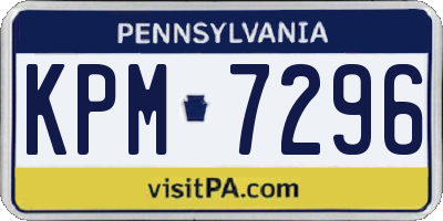 PA license plate KPM7296