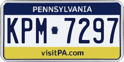 PA license plate KPM7297