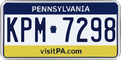PA license plate KPM7298