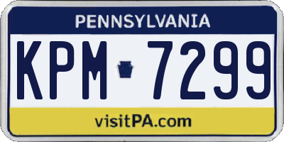 PA license plate KPM7299