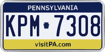 PA license plate KPM7308