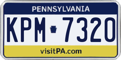 PA license plate KPM7320