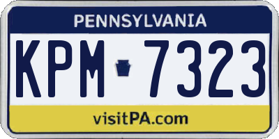 PA license plate KPM7323