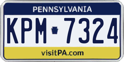 PA license plate KPM7324