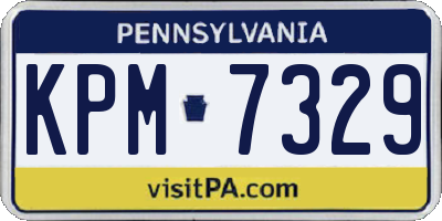 PA license plate KPM7329