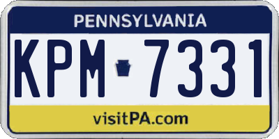 PA license plate KPM7331