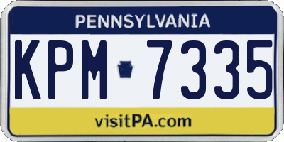 PA license plate KPM7335