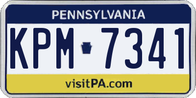 PA license plate KPM7341