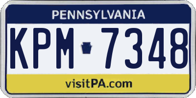 PA license plate KPM7348