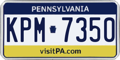 PA license plate KPM7350