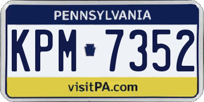 PA license plate KPM7352