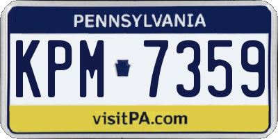 PA license plate KPM7359